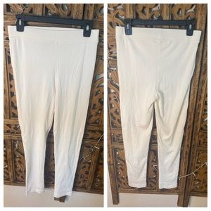 Skin Worldwide Isla ribbed legging in cream